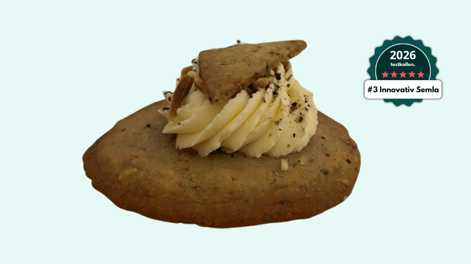 Semmelcookie från Sweets by Camilla – tredje bästa innovativa semlan i Stockholm 2026.