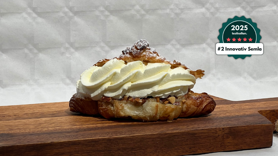 skeppsbro croissant semla 2025 - Testkollen - Bäst i test och produktjämförelser Croissant semla / cremla från Skeppsbro bageri i Stockholm